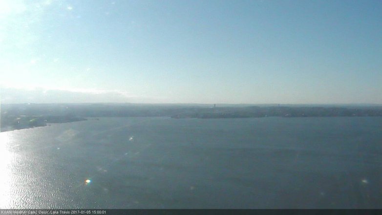 Lake Travis webcam, January 5, 2017 2:30 PM CT