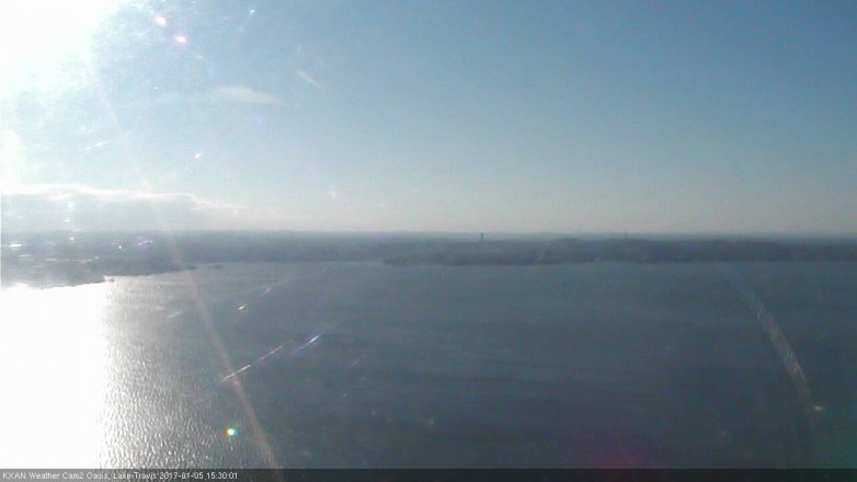 Lake Travis webcam, January 5, 2017 2:35 PM CT