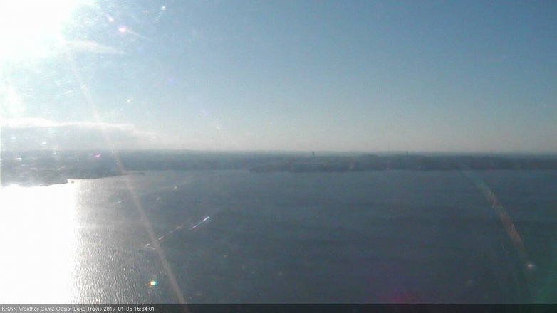 Lake Travis webcam, January 5, 2017 2:45 PM CT