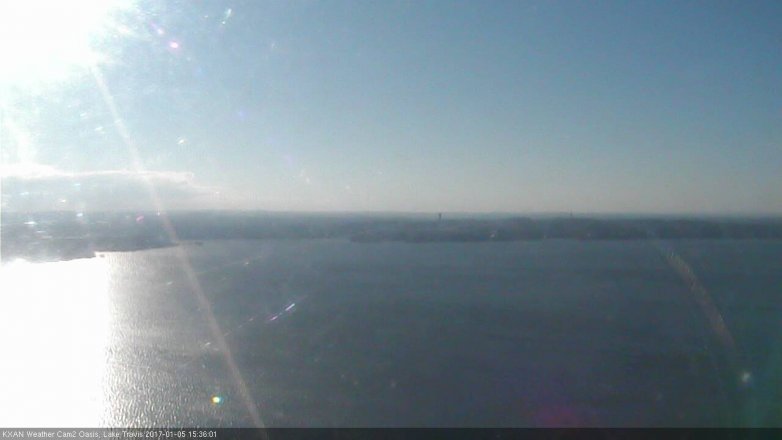 Lake Travis webcam, January 5, 2017 2:55 PM CT