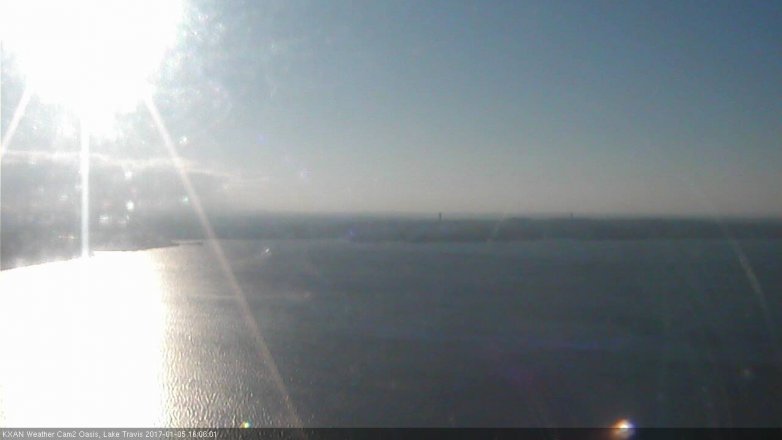 Lake Travis webcam, January 5, 2017 3:20 PM CT