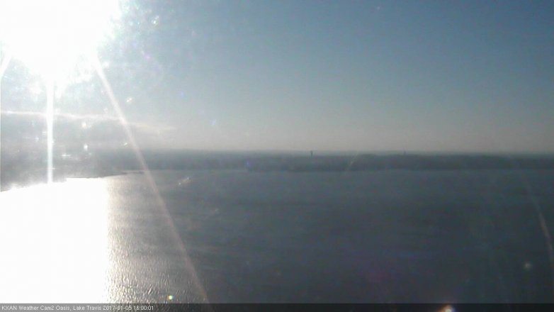 Lake Travis webcam, January 5, 2017 3:25 PM CT