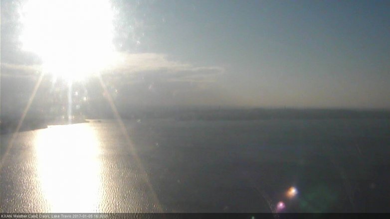 Lake Travis webcam, January 5, 2017 3:35 PM CT