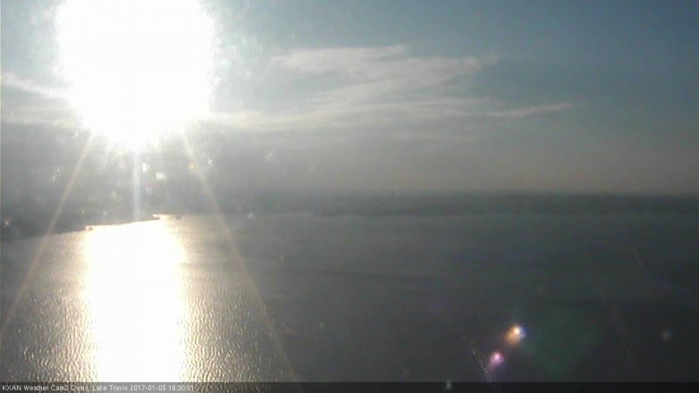 Lake Travis webcam, January 5, 2017 3:45 PM CT