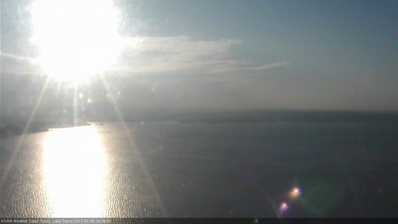 Lake Travis webcam, January 5, 2017 3:50 PM CT