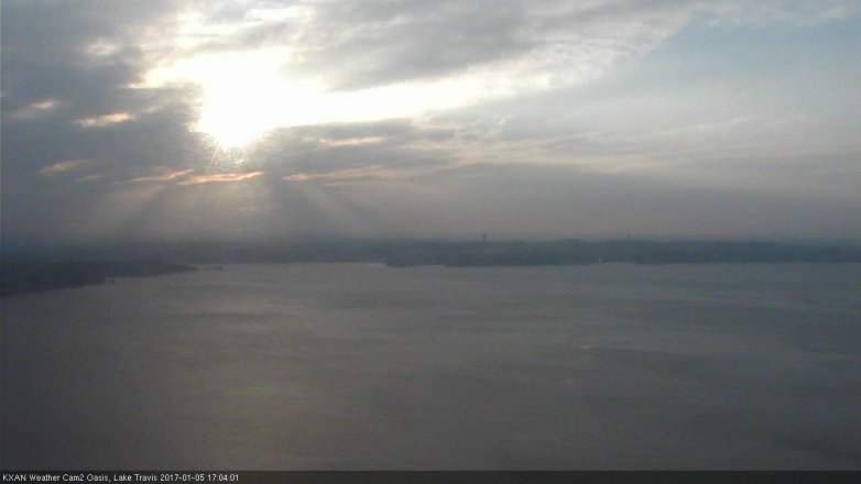 Lake Travis webcam, January 5, 2017 4:20 PM CT