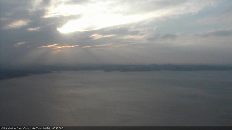 Lake Travis webcam, January 5, 2017 4:25 PM CT