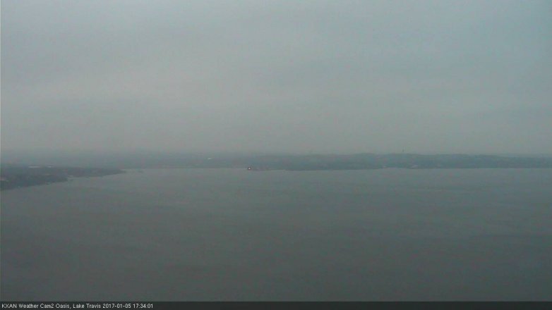 Lake Travis webcam, January 5, 2017 4:40 PM CT