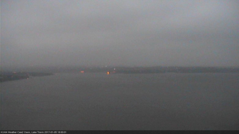 Lake Travis webcam, January 5, 2017 5:05 PM CT