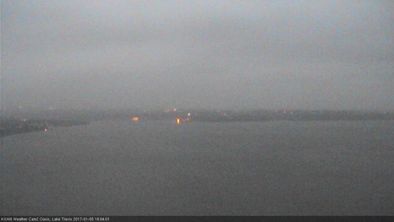 Lake Travis webcam, January 5, 2017 5:20 PM CT