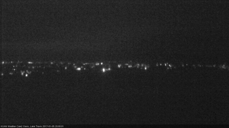 Lake Travis webcam, January 5, 2017 7:20 PM CT