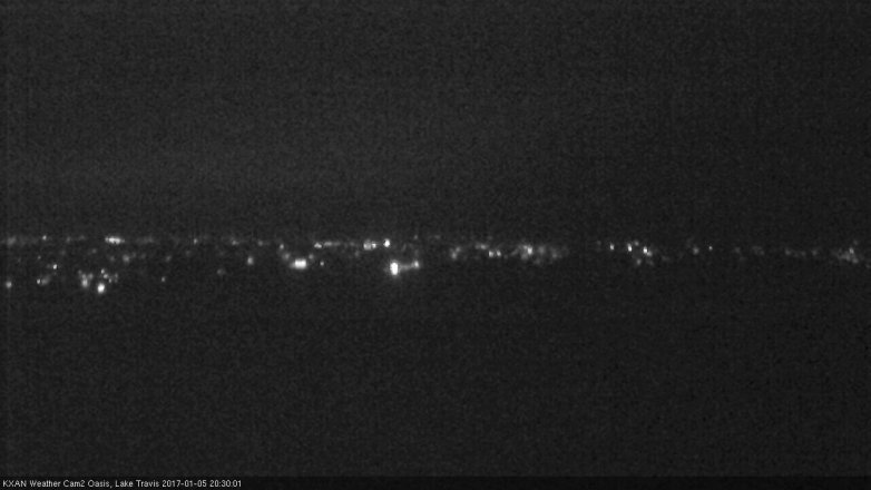 Lake Travis webcam, January 5, 2017 7:55 PM CT