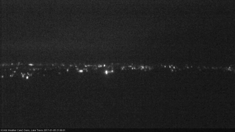 Lake Travis webcam, January 5, 2017 8:30 PM CT