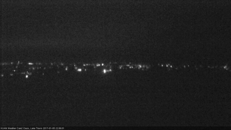 Lake Travis webcam, January 5, 2017 9:25 PM CT