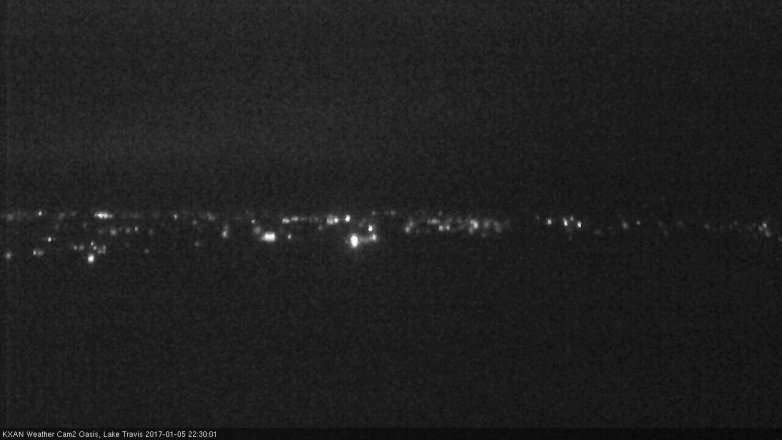Lake Travis webcam, January 5, 2017 9:45 PM CT