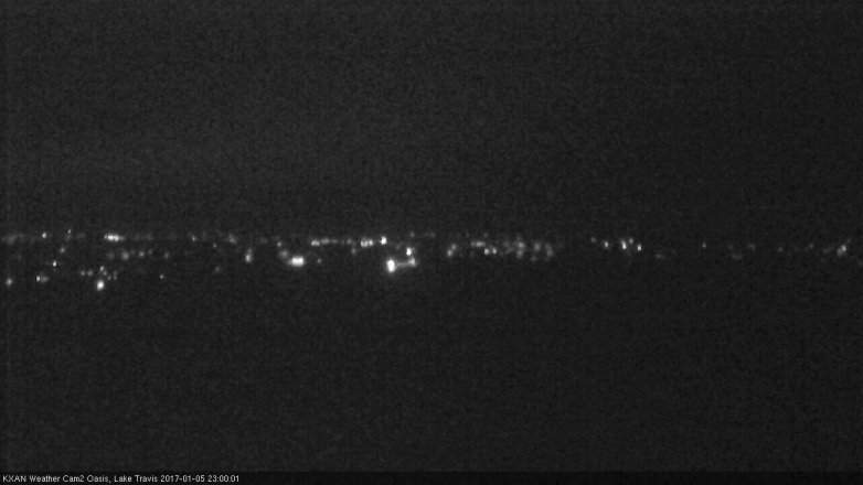 Lake Travis webcam, January 5, 2017 10:15 PM CT