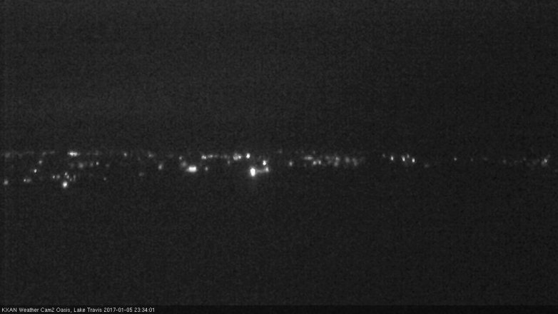 Lake Travis webcam, January 5, 2017 10:40 PM CT
