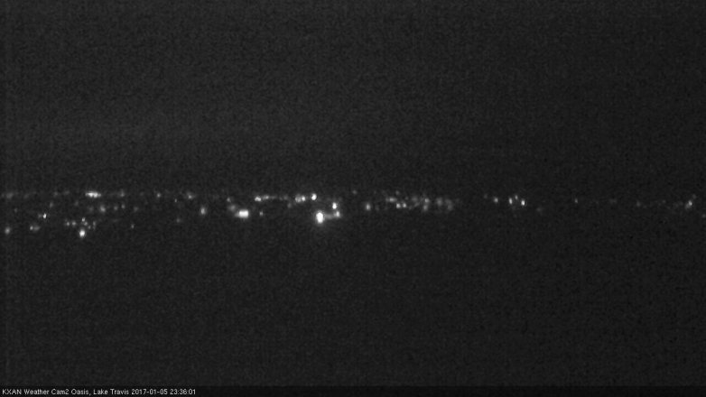 Lake Travis webcam, January 5, 2017 11:05 PM CT