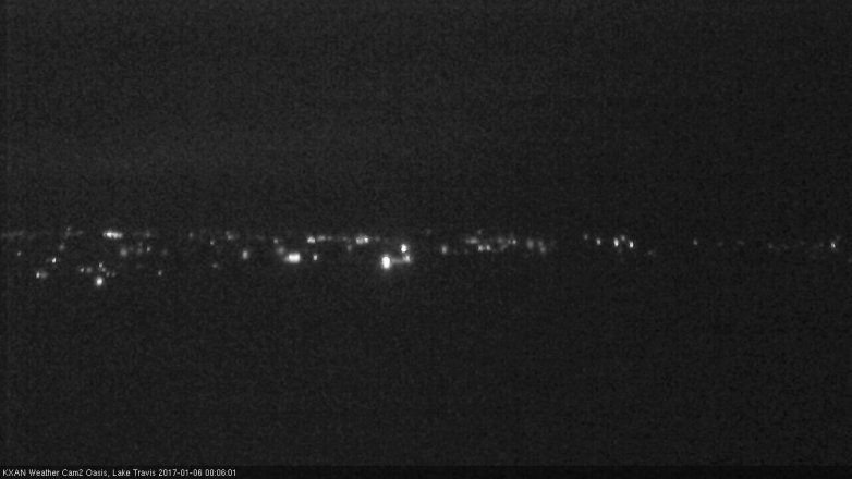 Lake Travis webcam, January 5, 2017 11:25 PM CT