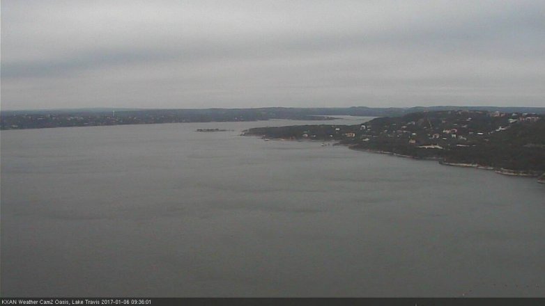Lake Travis webcam, January 6, 2017 9:05 AM CT