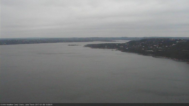 Lake Travis webcam, January 6, 2017 9:20 AM CT