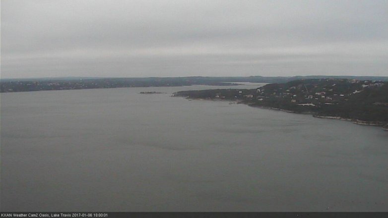 Lake Travis webcam, January 6, 2017 9:30 AM CT