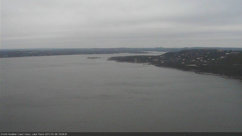 Lake Travis webcam, January 6, 2017 9:35 AM CT