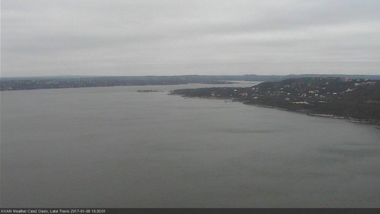 Lake Travis webcam, January 6, 2017 9:45 AM CT