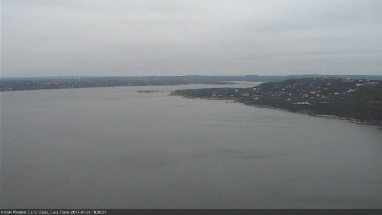 Lake Travis webcam, January 6, 2017 10:00 AM CT