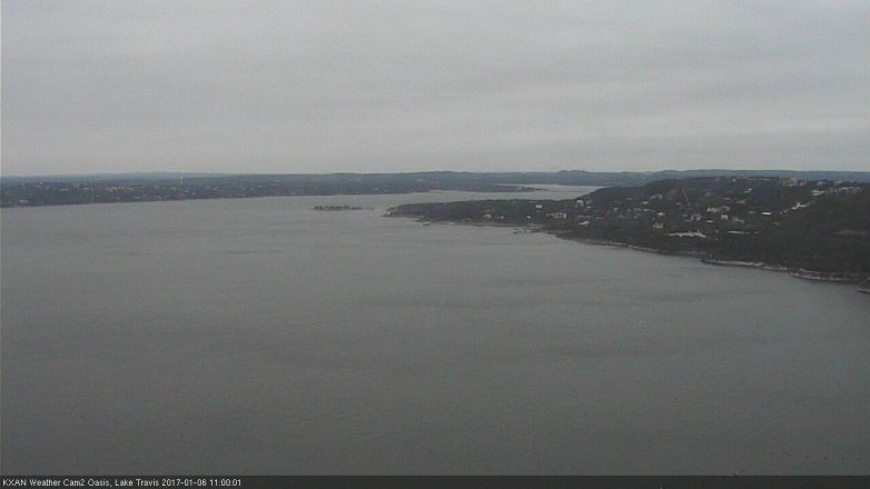 Lake Travis webcam, January 6, 2017 10:10 AM CT