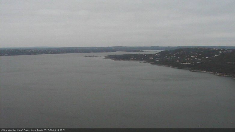 Lake Travis webcam, January 6, 2017 10:35 AM CT