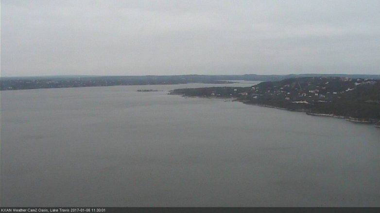 Lake Travis webcam, January 6, 2017 10:40 AM CT