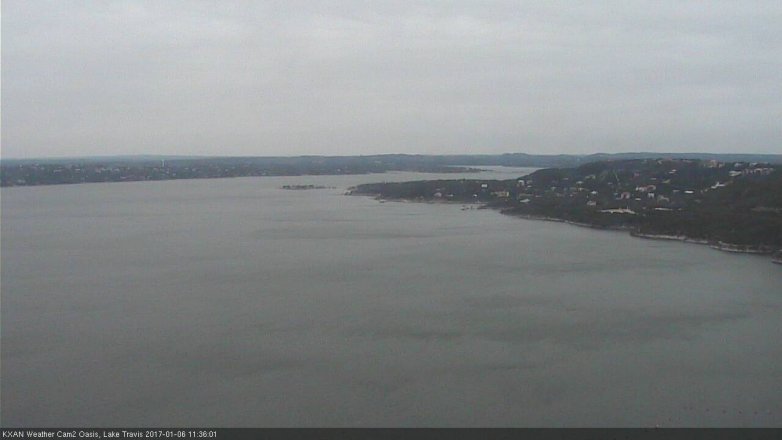 Lake Travis webcam, January 6, 2017 10:50 AM CT