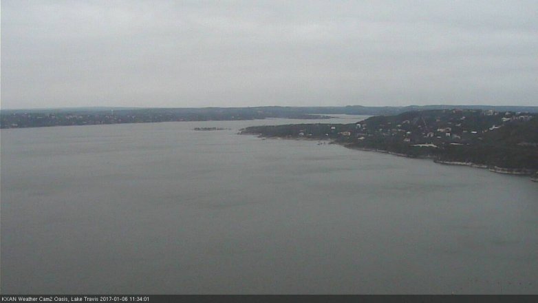 Lake Travis webcam, January 6, 2017 11:00 AM CT