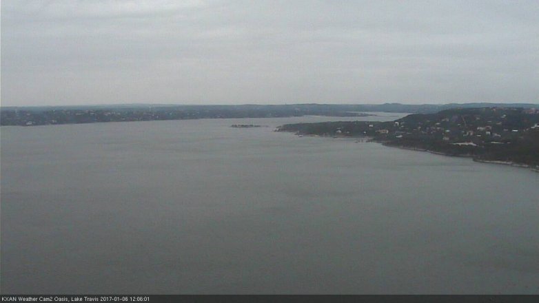 Lake Travis webcam, January 6, 2017 11:15 AM CT