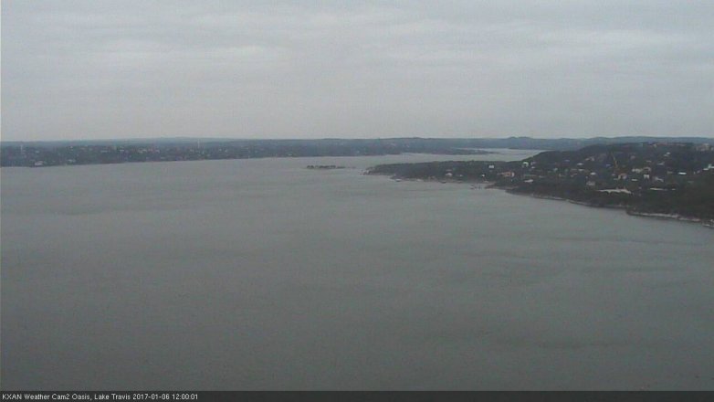 Lake Travis webcam, January 6, 2017 11:30 AM CT
