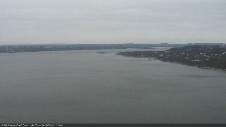 Lake Travis webcam, January 6, 2017 11:40 AM CT