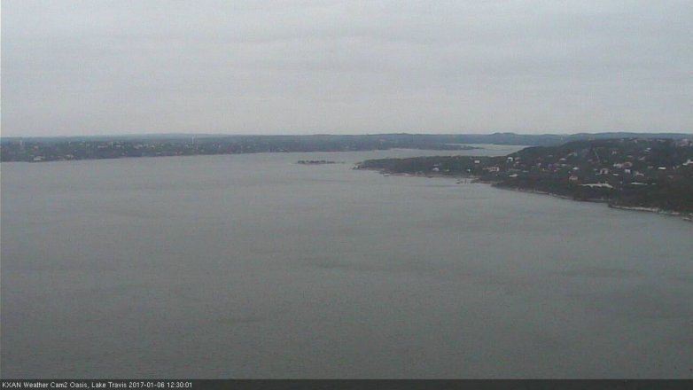 Lake Travis webcam, January 6, 2017 11:55 AM CT