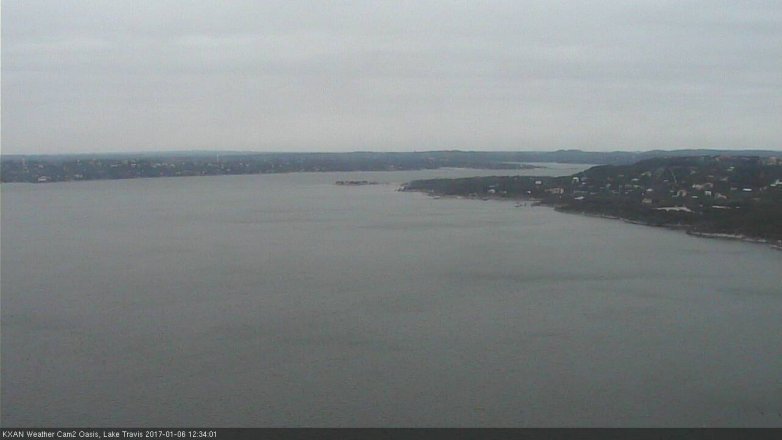 Lake Travis webcam, January 6, 2017 12:00 PM CT
