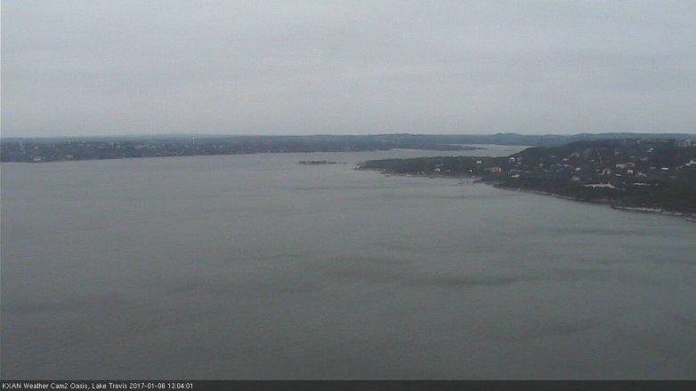 Lake Travis webcam, January 6, 2017 12:25 PM CT