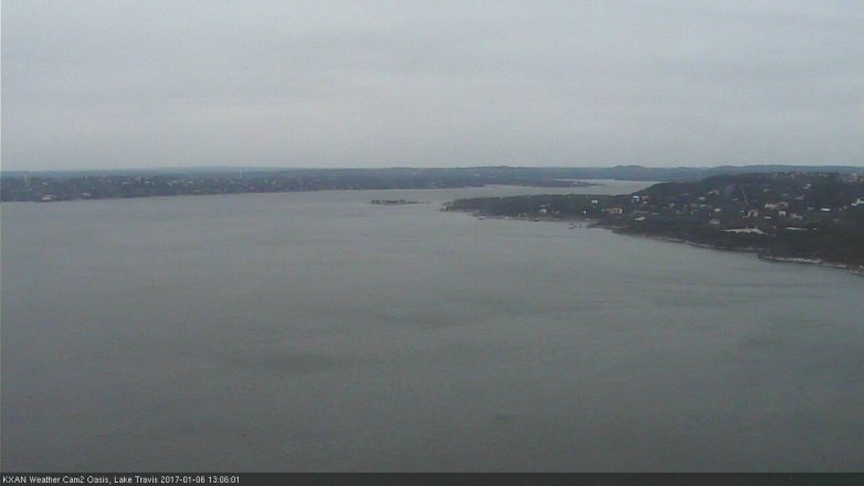 Lake Travis webcam, January 6, 2017 12:35 PM CT