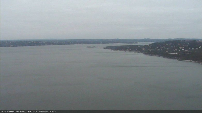 Lake Travis webcam, January 6, 2017 12:45 PM CT