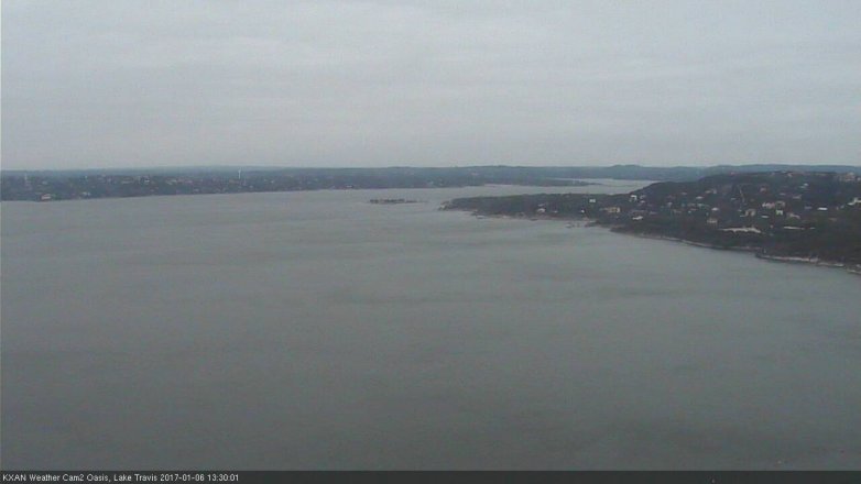 Lake Travis webcam, January 6, 2017 12:50 PM CT