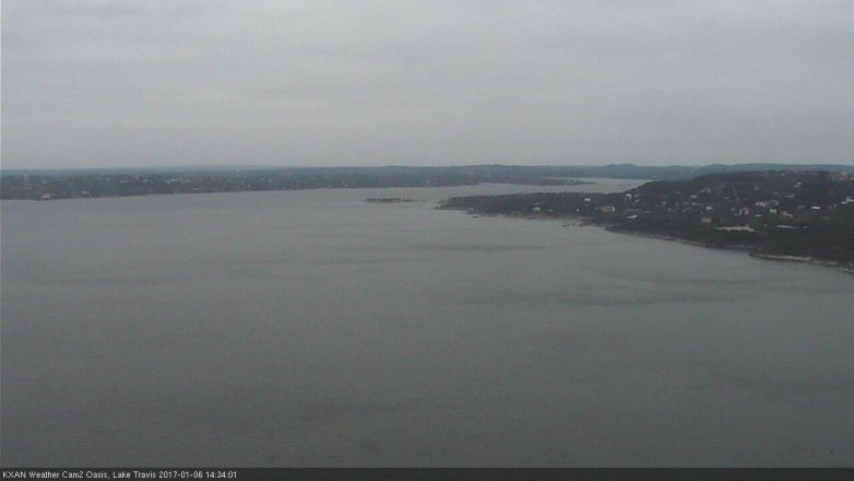 Lake Travis webcam, January 6, 2017 2:00 PM CT
