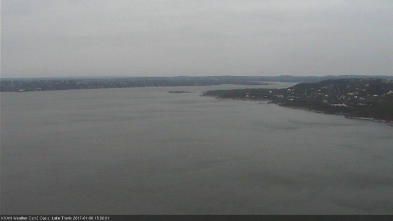Lake Travis webcam, January 6, 2017 2:20 PM CT
