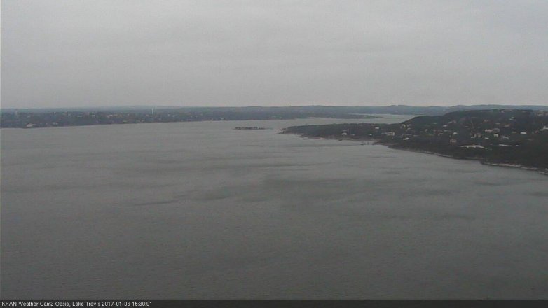 Lake Travis webcam, January 6, 2017 2:35 PM CT
