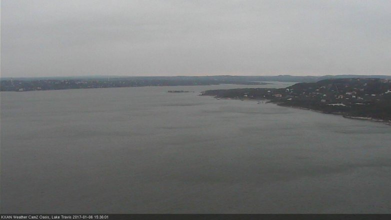 Lake Travis webcam, January 6, 2017 2:55 PM CT