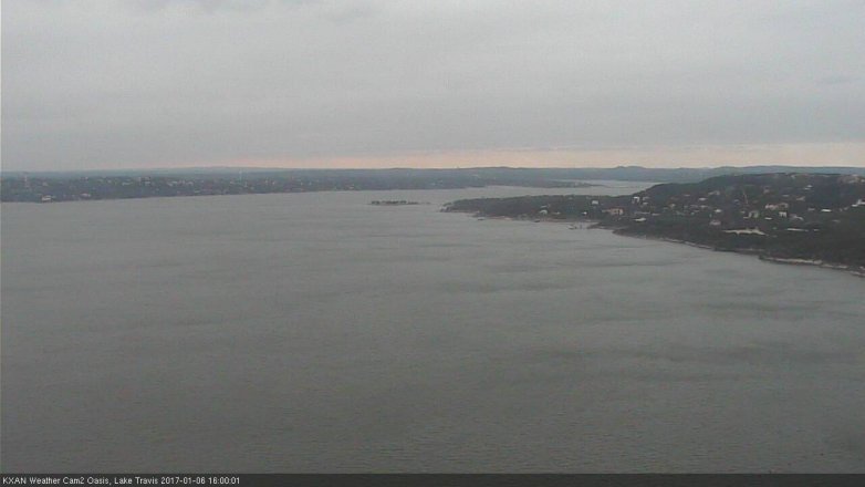 Lake Travis webcam, January 6, 2017 3:10 PM CT