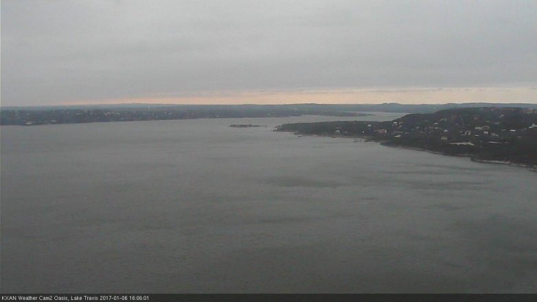 Lake Travis webcam, January 6, 2017 3:15 PM CT