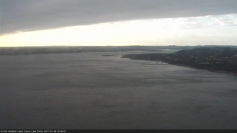 Lake Travis webcam, January 6, 2017 3:40 PM CT